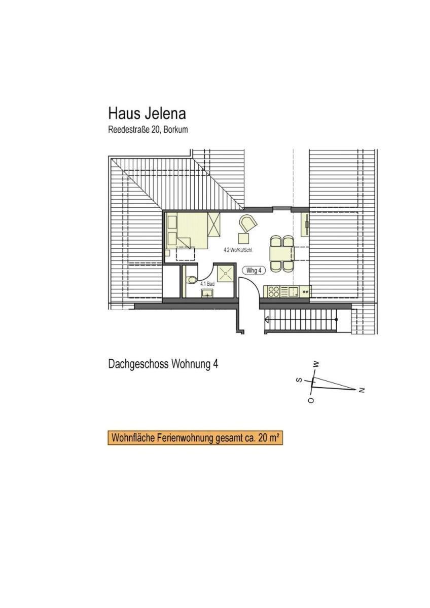 Haus Jelena Appartement 4 博尔库姆 外观 照片